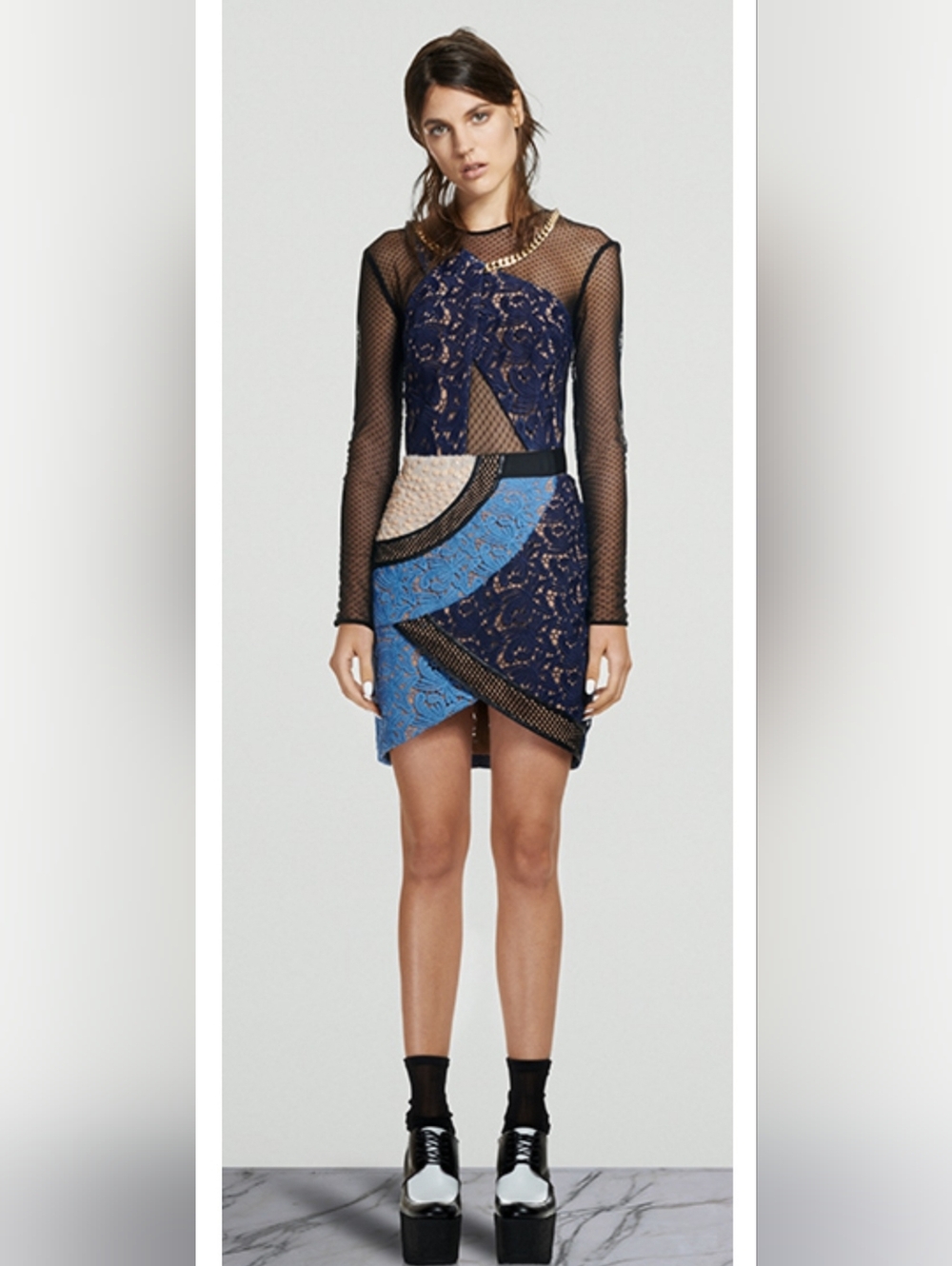 Self-Portrait Asymmetrical Petal Dress in Multi